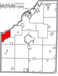 Map of Wood County Ohio Highlighting Grand Rapids Township